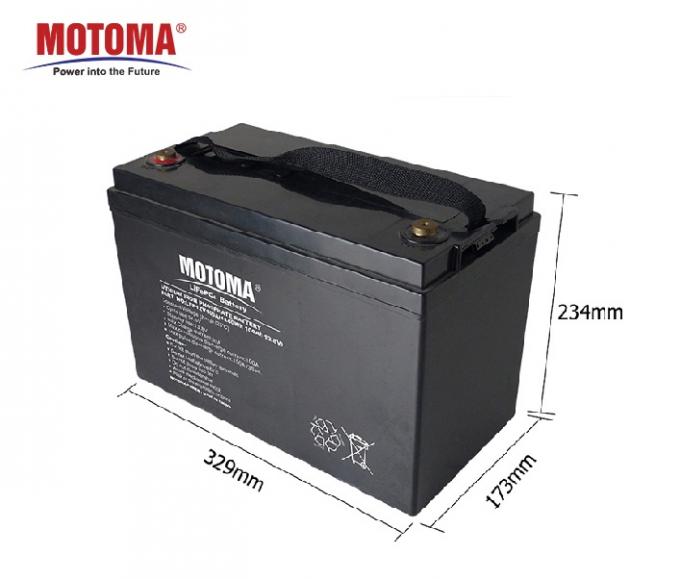 De Batterij van MOTOMA 12V 100Ah LiFePO4 voor Zonnestraatlantaarn 0